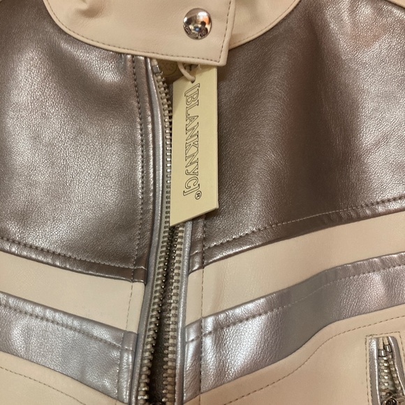 NWT Blank NYC Time Traveller Faux Leather Moto Jacket Sz XS - Picture 4 of 5